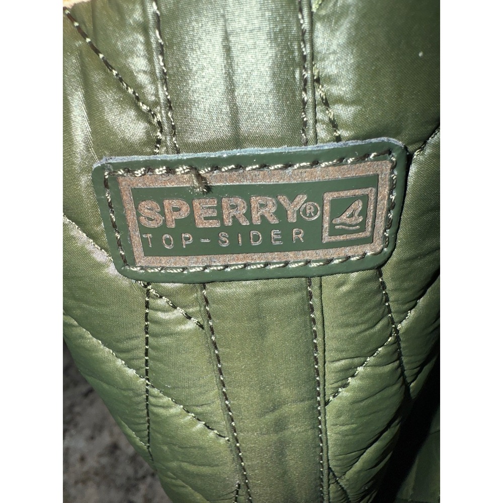 Sperry Top Sider Women's Waterproof Rubber Quilted Tall Boots Olive Green Sz 11 - Picture 9 of 12